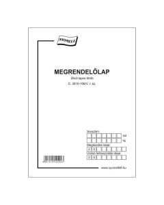C.3410-106/V MEGRENDELŐLAP, 25X3 LAPOS, A/5