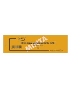 D.2 ELLENÖRZŐ SORSZÁMTÖMB KÉK, 100 LAPOS, 140x40 MM, 2+0 SZÍN