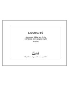 D.TEJ 1102 ALAPANYAG LABORVIZSGÁLATI NAPLÓ, A/4 FEKVŐ 50 LAPOS