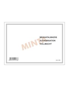 D.E.932 MEGHATALMAZÁS GÉPJÁRMŰ HASZNÁLATÁRA NEMZETKÖZI, 150 G/M2 OFSZET, 158x112 MM