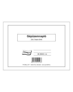 D.E.930/A/V GÉPÜZEMNAPLÓ A/5 25X2 PÉLDÁNYOS