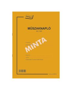 D.E.1023 MŰSZAKNAPLÓ (OLDALSZÁMOZOTT), 32 OLDALAS, A/4, 1+1 SZÍN