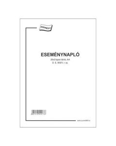 D.E.900/V ESEMÉNYNAPLÓ A/4