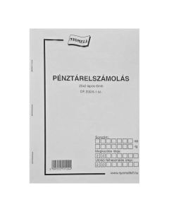 D.F.200/D PÉNZTÁRELSZÁMOLÁS, 25X2 LAPOS, A/5, ÁLLÓ