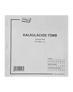 D.F.209/I KALKULÁCIÓS TÖMB 50 LAPOS