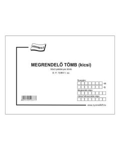 D.F.13/B/V MEGRENDELŐTÖMB, 50X3 PÉLDÁNYOS, A/5