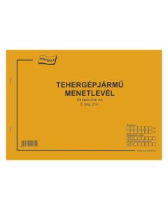 D.GÉPJÁRMŰ 21/U TEHERGÉPJÁRMŰ MENETLEVÉL, 100 LAPOS, A/4