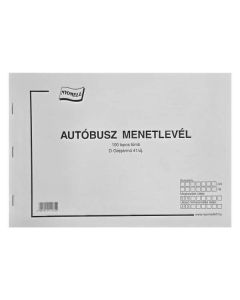 D.GÉPJÁRMŰ 41/U MENETLEVÉL AUTÓBUSZ, 100 LAPOS, A/4