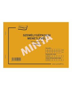 D.GÉPJÁRMŰ 31 MENETLEVÉL SZEMÉLYSZÁLLÍTÁSRA, 100 LAPOS, A/5
