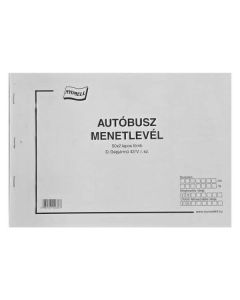 D.GÉPJÁRMŰ 42/V AUTÓBUSZ MENETLEVÉL FEKVŐ, 50X2 LAPOS, A/4