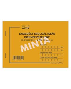 D.MG.6-21/V ENGEDÉLY SZOLGÁLTATÁSOK IGÉNYBEVÉTELÉRE, 50X2 LAPOS, A/6