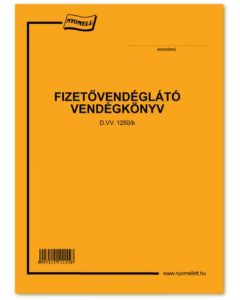 D.VV.1250/B FIZETŐVENDÉGL.VENDÉGKÖNYV, 16 OLDAL+BORÍTÓ, B/5