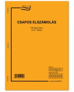 D.VV.1253/A CSAPOS ELSZÁMOLÁS, 100 LAPOS, A/4