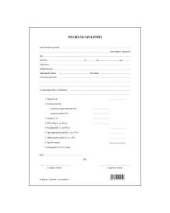 E.72/UJ ESETI MEGBIZÁS, ÁLLÓ, 1 OLDALAS, A/4, 1+0 SZÍN