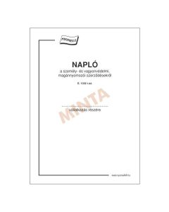 E.1332 NAPLÓ SZEMÉLY-VAGYONVÉDELMI MAGÁNNYOMOZÓI SZERZŐDÉSEKRŐL