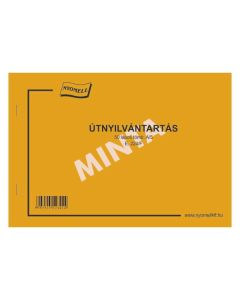 E.224/F ÚTNYILVÁNTARTÁS A/5 FEKVŐ, 50 LAPOS, 1+0 SZÍN