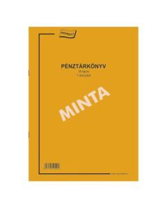 TERV 504 PÉNZTÁRKÖNYV, ÁLLÓ, 50 LAPOS, B/4, 1+1 SZÍN