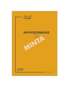 C.318-44 ANYAGSZÁMADÁS, ÁLLÓ, 50 LAPOS, A/4