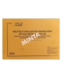 B.18-70/ÚJ/V KIKÜLDETÉSI RENDELVÉNY, FEKVŐ 25*2, A/4