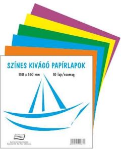 KIVÁGÓLAP KICSI 10 LAP/CSOM ENYVEZETLEN SZÍNES