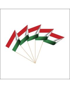 NEMZETI SZÍNŰ PAPÍR ZÁSZLÓ NYÉLLEL