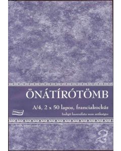 ÖNÁTÍRÓTÖMB A/4, 50x2 PÉLDÁNYOS, NYOMELL