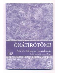 ÖNÁTÍRÓTÖMB A/5, 50x2 PÉLDÁNYOS, NYOMELL