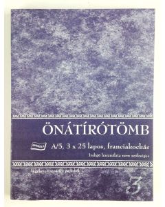 ÖNÁTÍRÓTÖMB A/5, 25x3 PÉLDÁNYOS, NYOMELL