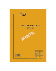 B.13-26/V NAPI PÉNZTÁRJELENTÉS A/4, ÁLLÓ, 25*2 L