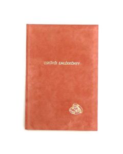 EMLÉKKÖNYV B/5, ESKÜVŐI/LEÁNYBÚCSÚ VELÚR
