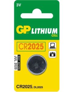 ELEM GP LÍTIUM GOMBELEM 3V, CR2025-C5/CR2025-8C5