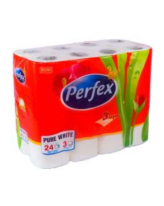 TOALETTPAPÍR PERFEX 3RÉTEGŰ 24TEK/CSOMAG FEHÉR