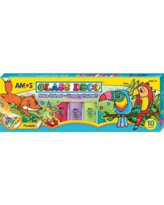 ÜVEGFESTÉK SZETT, 10X22 ML FESTÉK+SABLON+FÓLIA, RÓKA