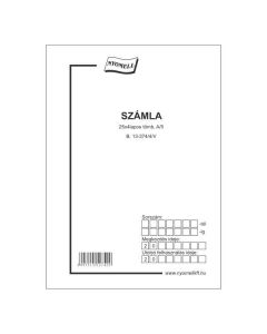 B.13-374/4/V SZÁMLA, 25X4 LAPOS , A/4