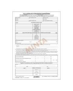 A.REND.3/V/2014 TULAJDONJOG ÁTRUHÁZÁSI SZERZŐDÉS, 4 PÉLDÁNYOS, A/4