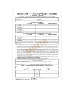 A.REND.4/V/2014 ÜZEMBENTARTÓI JOG ÁTRUHÁZÁSÁRÓL SZÓLÓ SZERZŐDÉS, 4 PÉLDÁNYOS, A/4