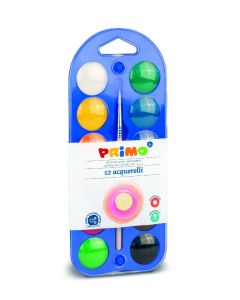VÍZFESTÉK PRIMO, 12 DB-OS, 25 MM, + ECSET