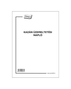 KAZÁN ÜZEMELTETÉSI NAPLÓ, 50 LAPOS, A/4