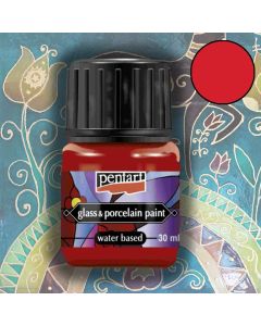 ÜVEG ÉS PORCELÁNFESTÉK 30ML PIROS