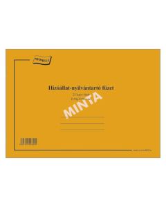 D.MG.4-06 HIZÓÁLLAT NYILVÁNTARTÓ, 25 LAPOS, SORSZÁMOZOTT, A/4, 1+0 SZÍN