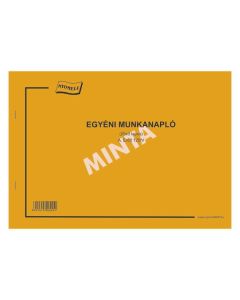 A.ERDŐ 125/V EGYÉNI MUNKANAPLÓ, FEKVŐ, 25x3 PÉLDÁNYOS, A/4