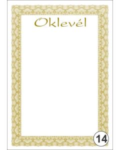 OKLEVÉL/EMLÉKLAP A/4 NYOMELL, A4-014
