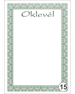 OKLEVÉL/EMLÉKLAP A/4 NYOMELL, A4-015