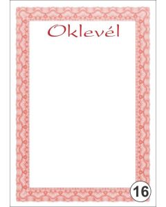 OKLEVÉL/EMLÉKLAP A/4 NYOMELL, A4-016