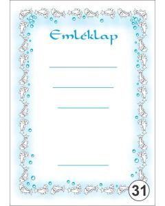 OKLEVÉL/EMLÉKLAP A/4 NYOMELL, A4-031