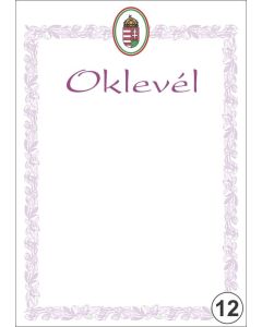 OKLEVÉL/EMLÉKLAP A/5 NYOMELL, A5-012