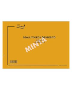 A.ERDŐ 222/V SZÁLLÍTÓJEGY ÖSSZESÍTŐ, A/4, FEKVŐ, 50*2 LAPOS