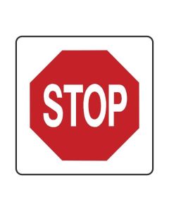 TÁJÉKOZTATÓ LAP "STOP ELSŐBBSÉG ADÁS KÖTELEZŐ!", 10 CM X10 CM
