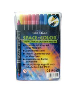 FILCTOLLKÉSZLET KÉTVÉGŰ SENATOR, DUO SPACE-COLOR, 10 DB-OS