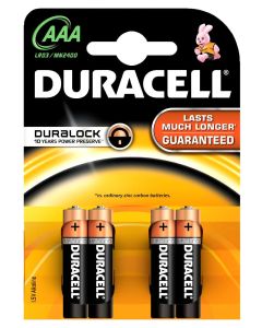 ELEM DURACELL BASICPLUS ALKALI MICRO, AAA B4, 4 DB/BLISZTER